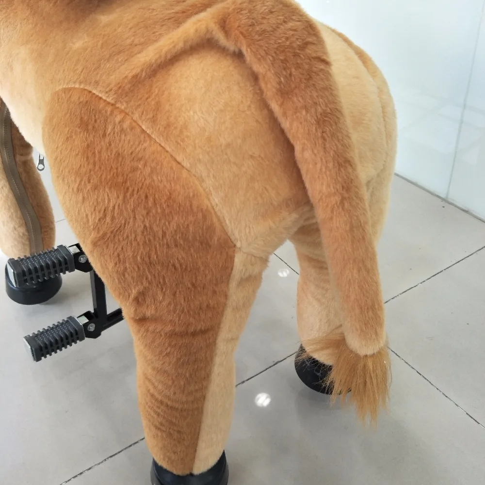 HI CE New Arrival Mechanical Horse Kawaii Animal Ride on Horse Lion Rode on Horse Kids Toy for Children/Adult New Year Gifts