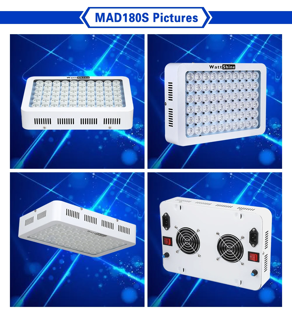 The aquarium 180W Dimming LED light Blue White With a lens lamps for aquarium lights Coral plants Ornamental fish Plant Growth  (6)