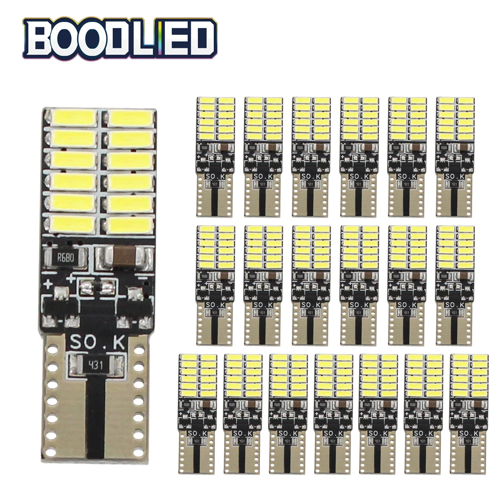 T10 светодиодный W5W 4014 SMD 24 светильник для автомобиля стояночный зазор лампа чтения