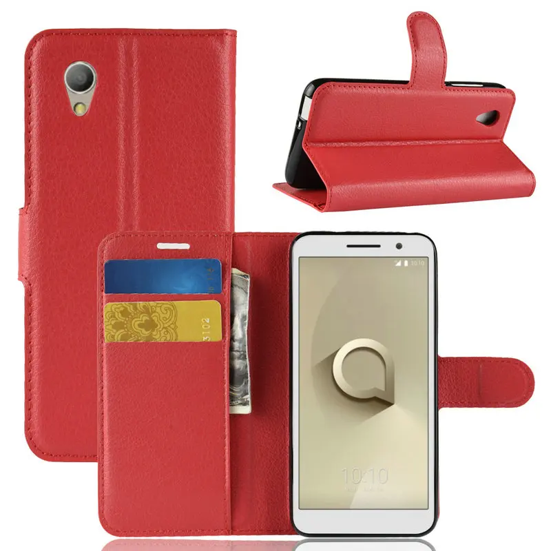 Роскошный кожаный флип-чехол для alcatel 3 5052 5052D 5052Y чехол-кошелек с подставкой |