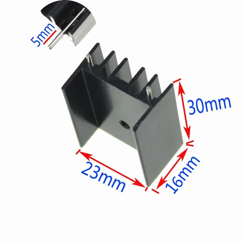 1 шт. алюминиевый радиатор для охлаждения MTDA7294L298 IC 30x23x16 мм|extrusion heatsink|aluminium coolercooling