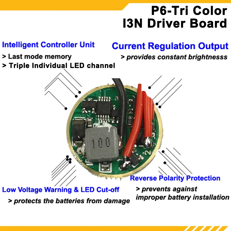 KDLITKER P6-TRI Cree XP-E2 тройной Цвет P60 светодиодный Drop-(диам. 26,5 мм