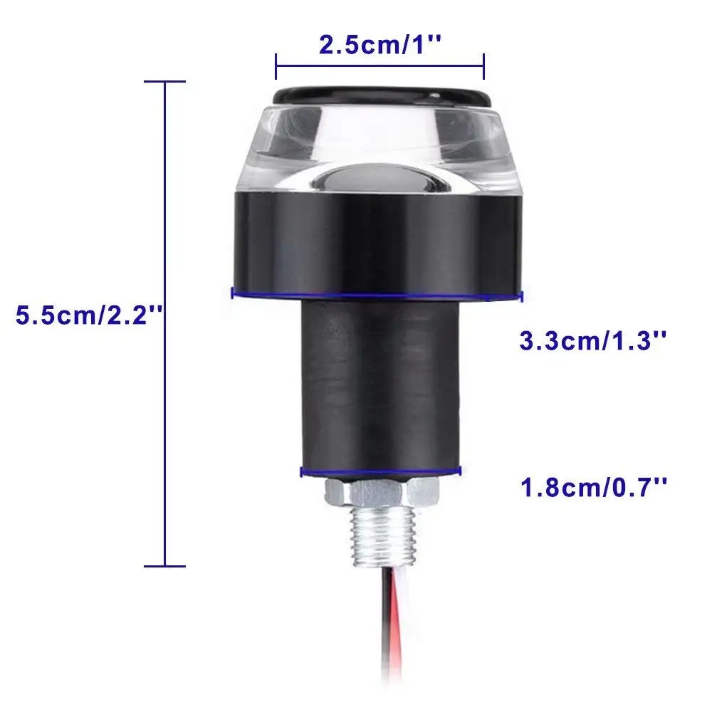 2 шт. алюминиевый сплав мотоцикл поворотник светодиодный светильник индикатор мигалка Ручка Бар Конец 22 см руль водонепроницаемый для Универсальный