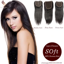 New Brazilian Straight Lace Closure Bleached Knots Brazilian Virgin Human Hair Closure Free Middle 3 Part Lace Frontal Closure