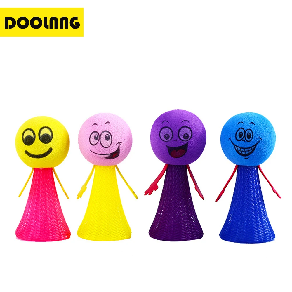 

10pcs/lot Kids Toy Jump Bounce Elf Colorful Fly Man Creative Hip Hop Expressions Children Toys Funny Game Support Dropshipping