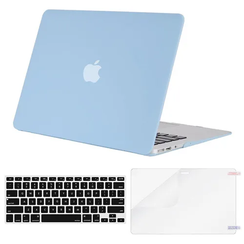 Mosiso Laptop Protective Cover Case for Macbook Air 13 A1466 A1369 Netebook Matte Mac Book Air Case Accessories - Цвет: Airy Blue