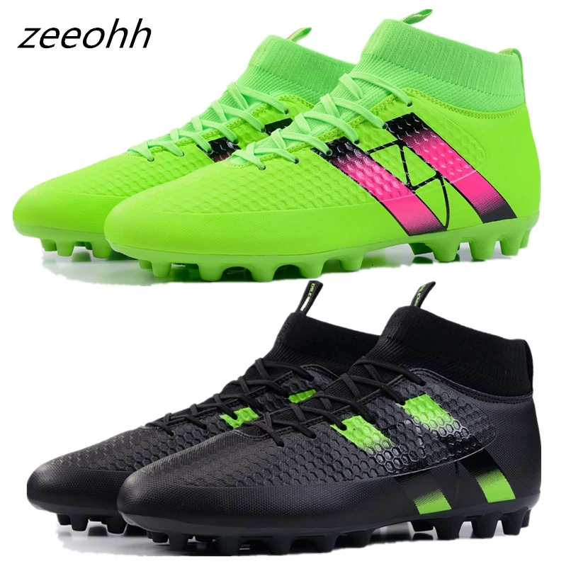 Zeeohh جديد سبايك لكرة القدم أحذية كرة القدم عالية الكاحل الرجال كلاب لرفع الأثقال أحذية كرة القدم superfly المرابط الأصلية futzalki كرة القدم رياضية
