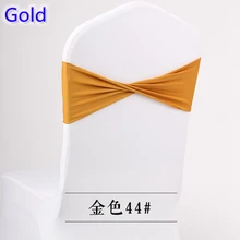 Цвет золотой спандекс лайкровый пояс для чехол для кресла спандекс ленты галстук-бабочка для украшение для свадебного банкета дизайн для продажи
