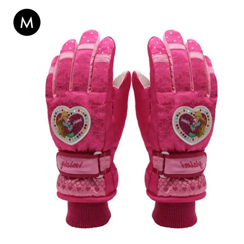 Детские варежки; перчатки для улицы; зимние теплые перчатки для мальчиков и девочек; водонепроницаемые ветрозащитные плотные перчатки для малышей; bebe - Color: M