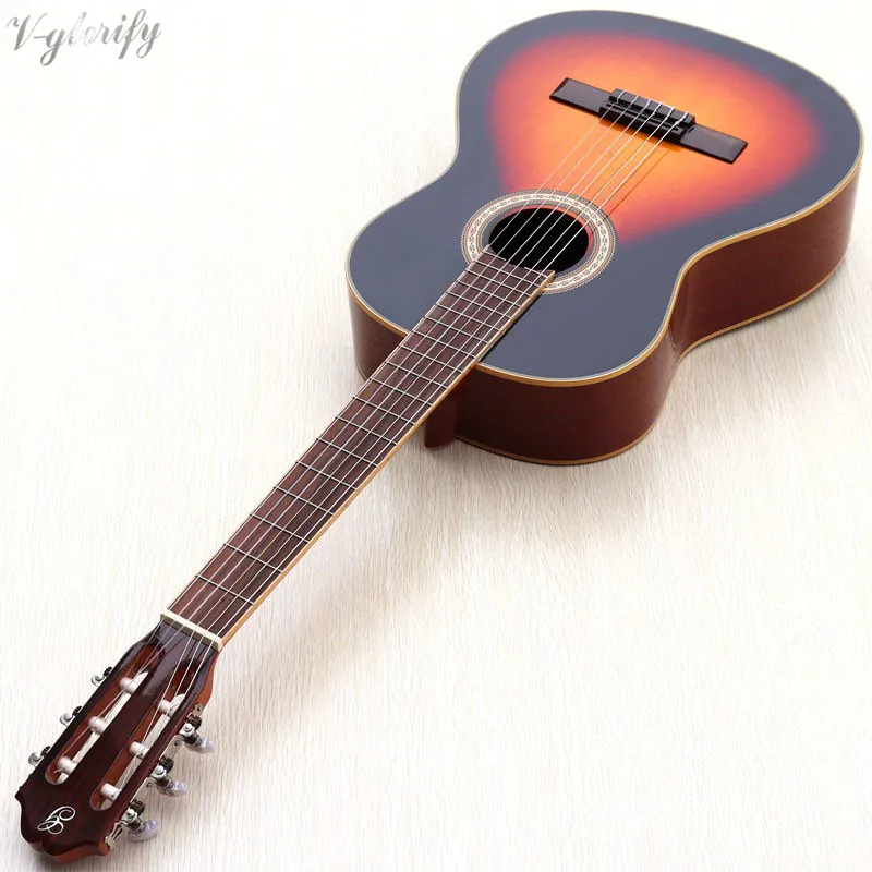 

factory 39 inch classic guitar with sunburst color good quality