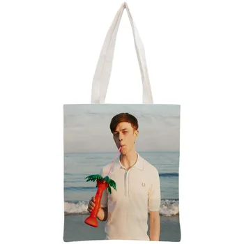 

Custom Dane DeHaan Tote Bag Reusable Handbag Shopping Bags Two Sides Women Shoulder Cloth Pouch Foldable Cotton Canvas