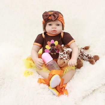 

Reborn juguetes 22"53cm soft silicone reborn baby dolls toys newborn girl toddler babies alive Bebes reborn npk dolls
