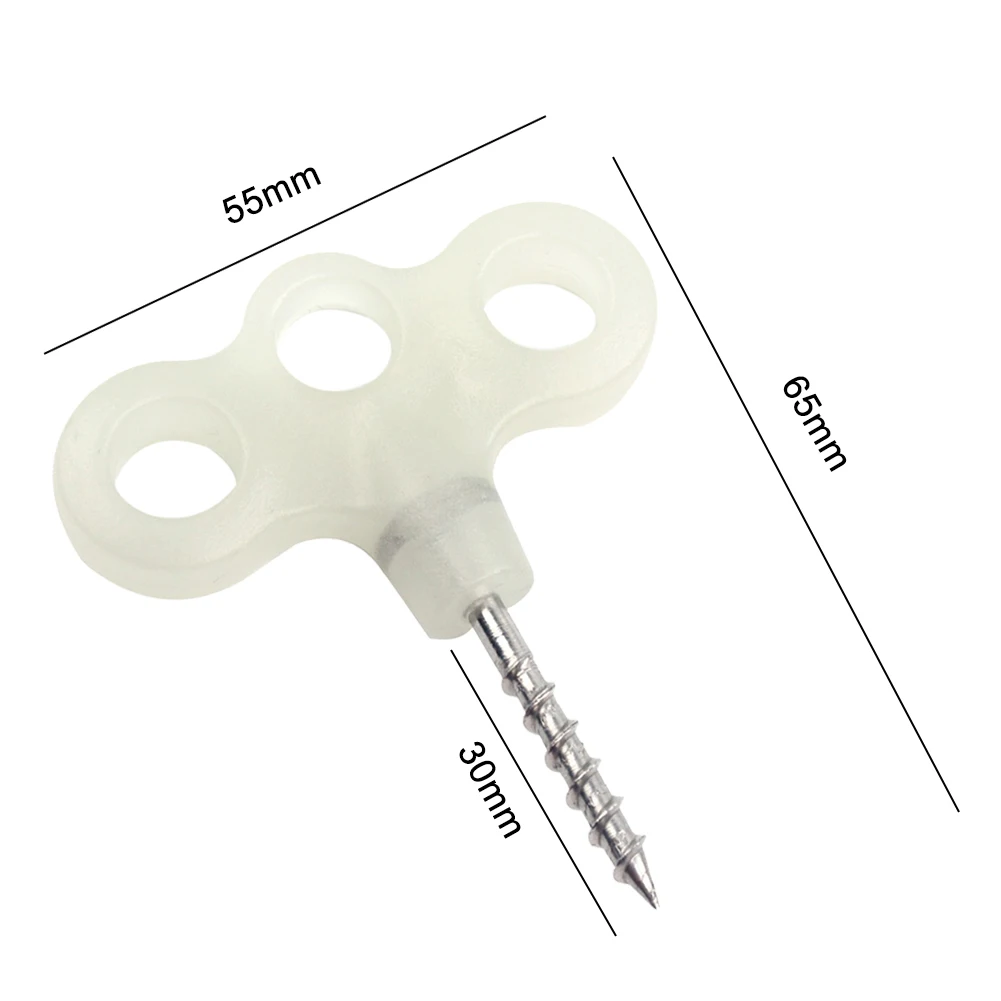 На открытом воздухе 3-отверстиями световой резьбовой колышек для палатки кемпинга палуба Нержавеющая сталь крюк безопасности ветер мягкий светящийся в темноте рыболовный шнур веревка застежка-молния