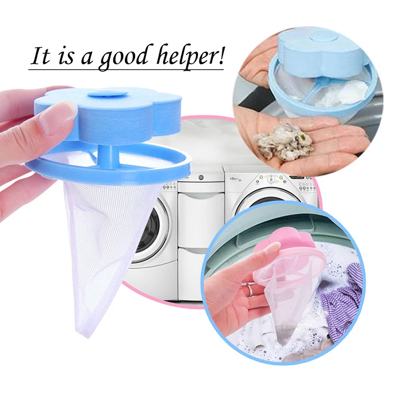 

Hot ​High Quality Plum-shaped Flower Washing Machine Hair Remover Pet Cotton Wool Cleaning Soap Net Bathe Gloves Ball Net Bag