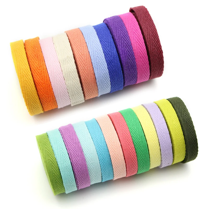 

2meter/lot 1.5cm Multi Color Herringbone Tape Ribbons Woven Cotton Sewing Overlock Cloth Strap Belt DIY Accessories LX513