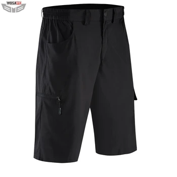 

WOSAWE Men's Motorcycle Shorts Zipper Pocket Anti-lost Summer Sweatpants Mountain Downhill MTB Bike Sports Running Shorts