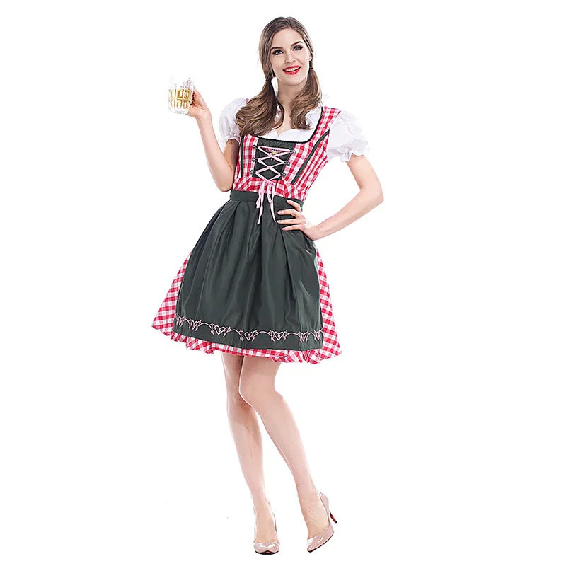 Для женщин Октоберфест Милая Инга длинное платье костюм для Баварская традиция пива официантка; горничная Костюмы размеры s m l xl