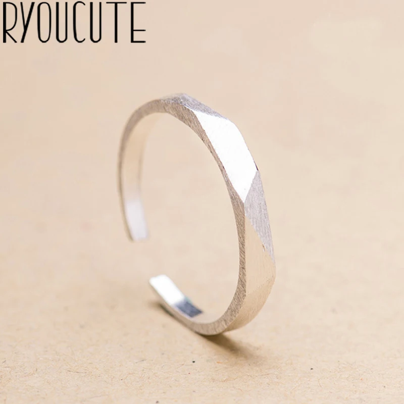 

Punk Trendy 925 Sterling Silver Geometric Rings for Women Luxury Jewelry Adjustable Antique Rings Anillos joyas de plata