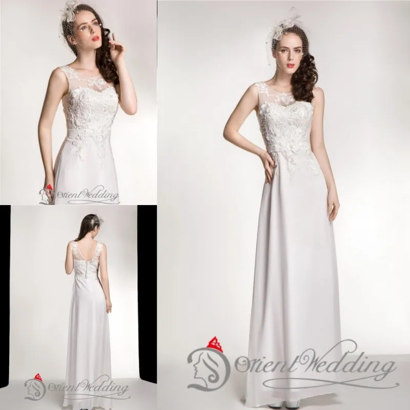 Elegant sheath wedding gowns plus size cheap