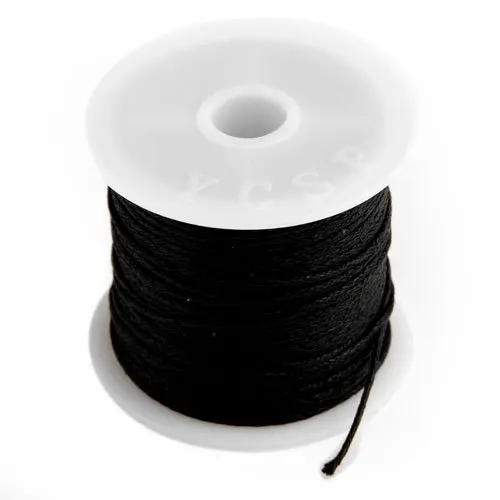 

Hot Roll Black Waxed Cotton Necklace Beads Cord String 1mm HOT