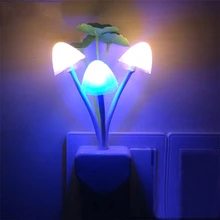 LED Wall Night Lights Mushroom Plants Style Sensor Lamp for Kids Sleeping