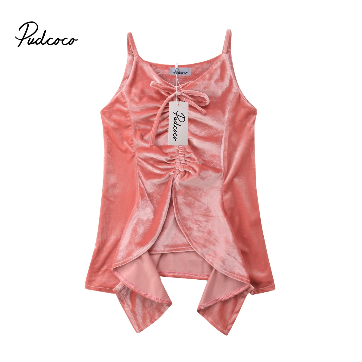 

Brand New Fashion Solid Princess Kids Baby Girl Dress Velvet Ruffle Pink Party Bridesmaid Dresses Clothes Outfit 6M-5T