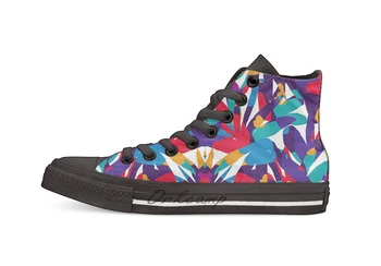 

Purple Abstraction Casual High Top Canvas shoes sneakers Light Walking Shoes