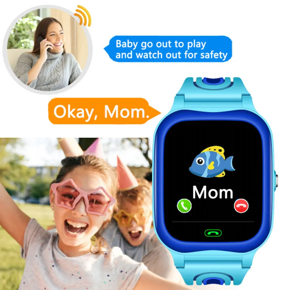 SALFRESA Children Smart Watch V88 IP67 Waterproof 450mAH Long Standby Child Tracking Security SOS Smart Bracelet For Kids Remote-16