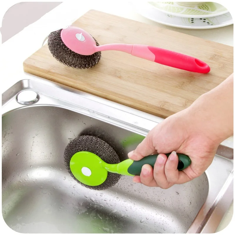 Kitchen with brush clean brush long handle pot artifact wash pot brush