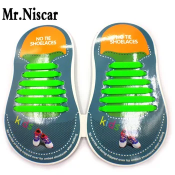 

1Set/12Pcs No Tie Shoelaces for Kids Best Sports Shoelaces Waterproof Silicon Flat Elastic Athletic Running Shoe Laces 8 Colors