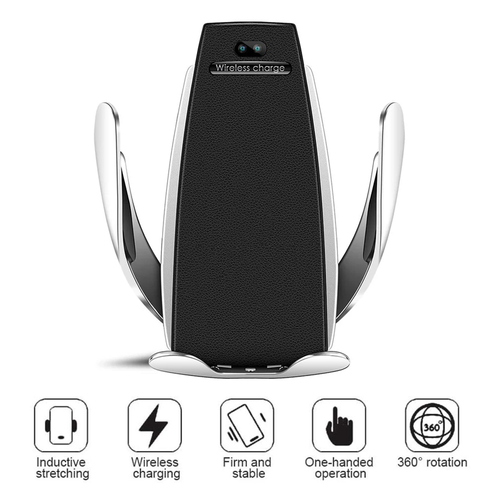

Smart Automatic Clamping Car Wireless Charger For iPhone XS MAX XR 8 7 Plus Car Phone Holder Fast Charger Air Vent Mount Bracket