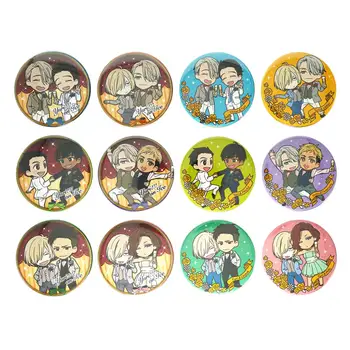 

Yuri!!! on Ice Anime Badge Nikiforov Victor Katsuki Yuuri Plisetsky Yuri Cute Metal Badge