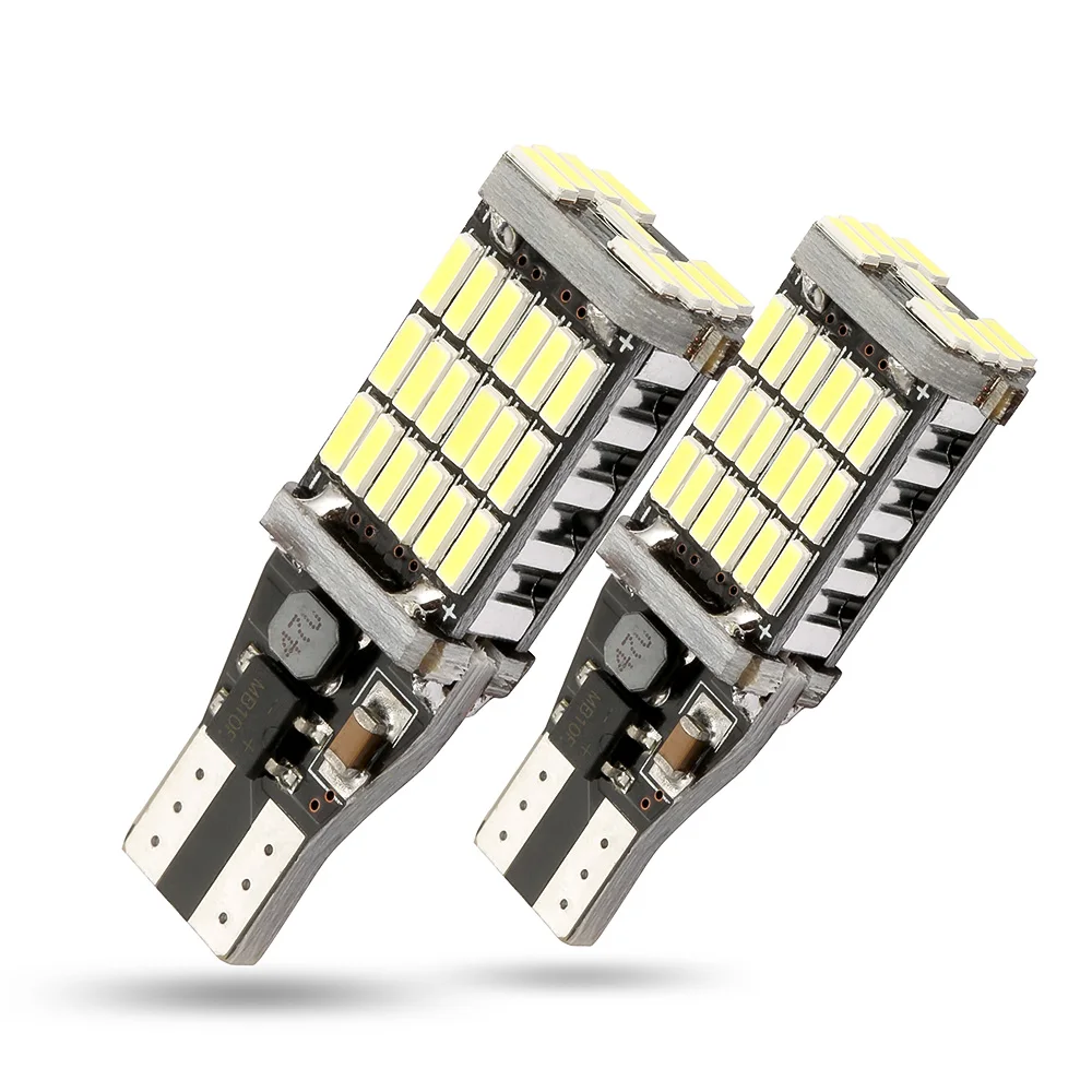 2 шт. супер яркий T15 W16W 921 45 SMD светодиодный 4014 автомобильный Canbus Реверсивный