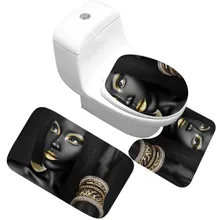 CAMMITEVER 3 шт. черный коврик для девочек коврики противоскользящие ковры для Декор для ванной, дома