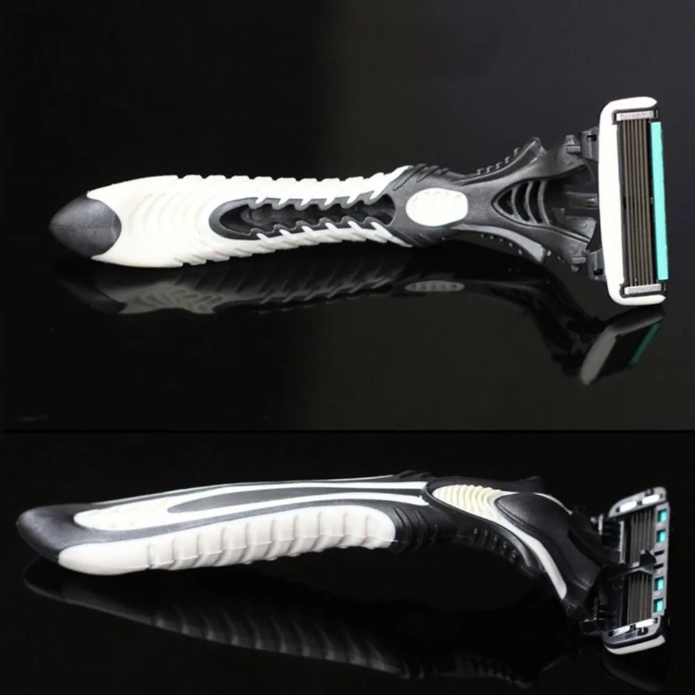 3Pcs Men Safety Traditional Classic 6 Layers Shaving Hair Blade Razor Manual Stainless Steel Shaving Hair Blade