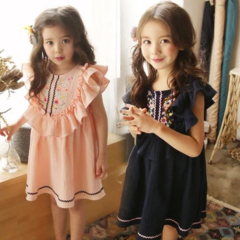 

Little Girls Dresses Boho style dress Children Dress 6 Years Kids Clothes Girl Summer Dress For Girl Costume korean dress girl