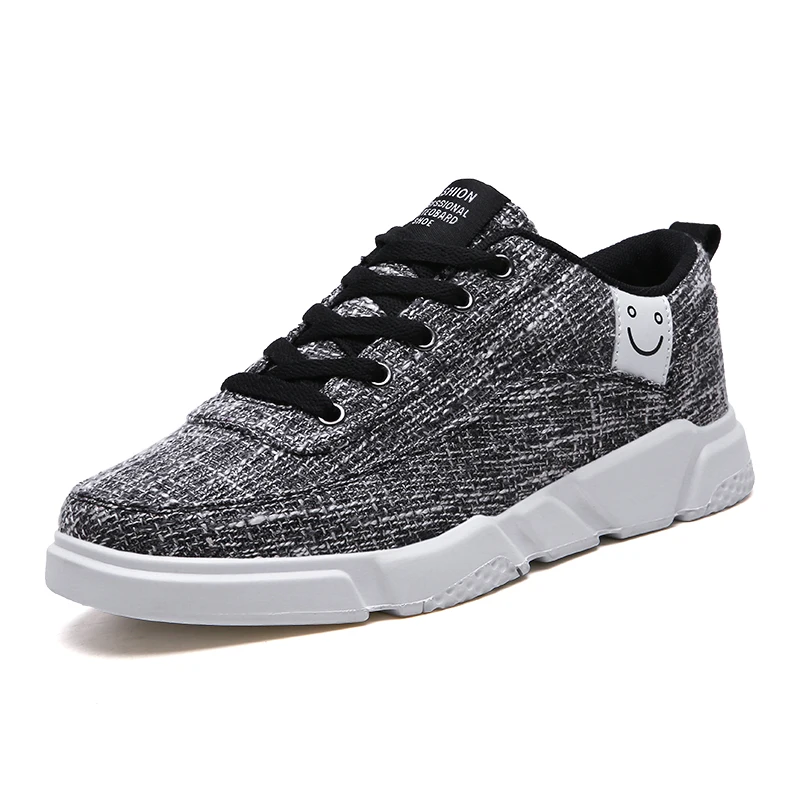 

Autumn Men's Skateboarding Shoes Linen Men's Casual Shoes Soft Comfortable Outdoor Athletic Shoes Breathable Walking Sneakers