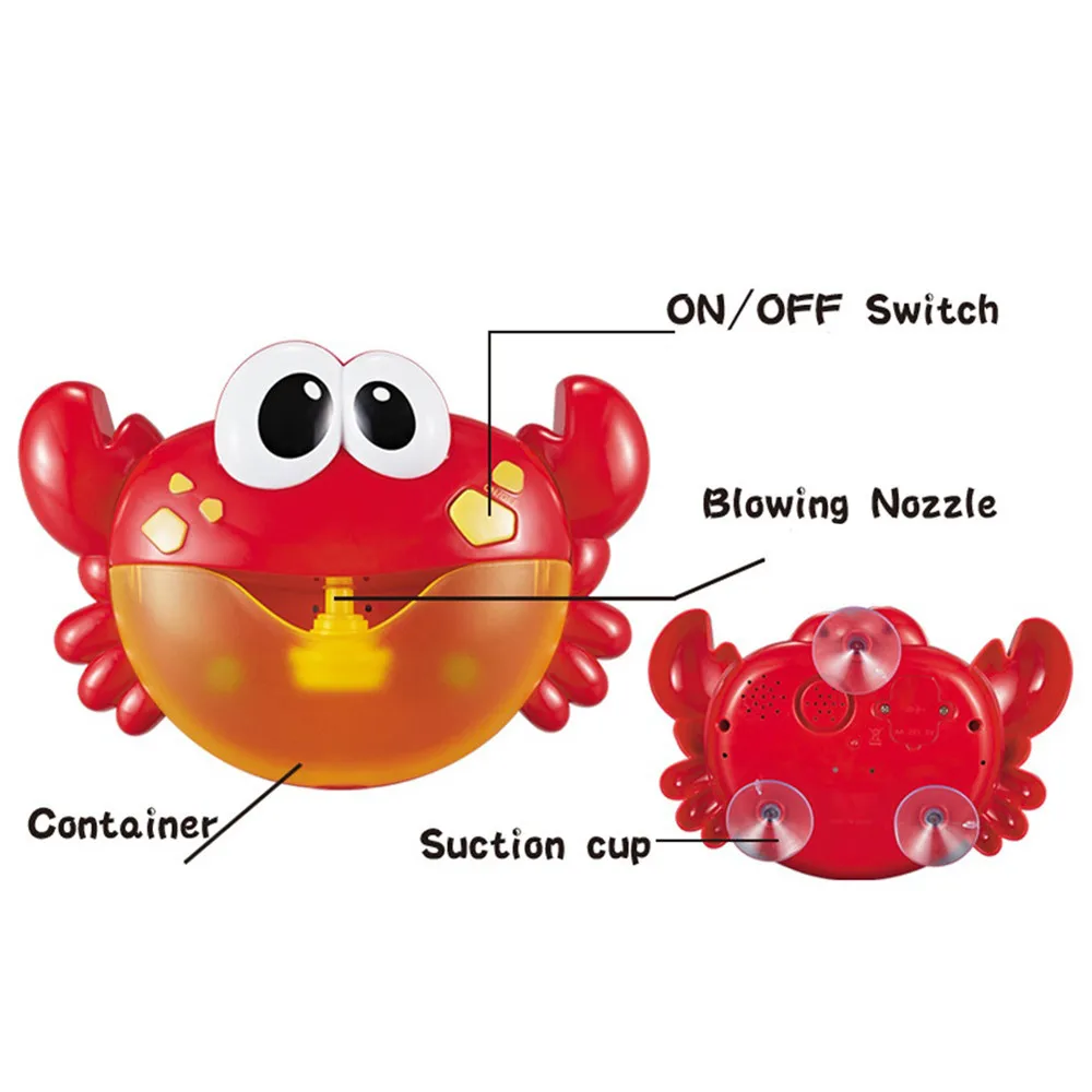 Смешная музыка Краб пузырь воздуходувка машина Электрический автоматический Краб пузырь чайник Детская ванна Открытый Ванная игрушка рождественские подарки