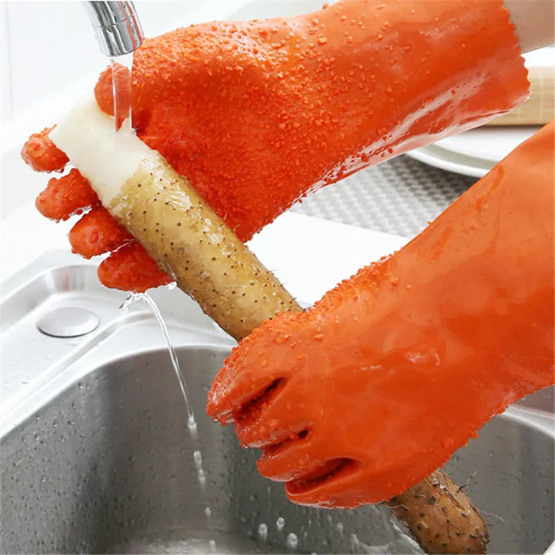 1 Pair Kitchen Quick Peeled Potato Cleaning Gloves Fruit Vegetable