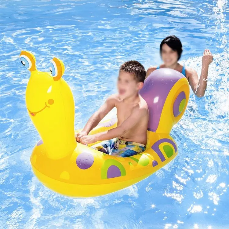 

Inflatable Snail Boat Cute For Baby Play Water Outdoor Toy Riding Swim Ring Pool Toy Summer Ride-on Floating Mat Boat