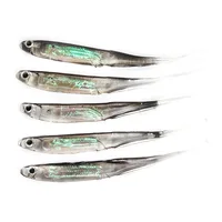5Pcs/lot Fishing Soft Bait 7CM 7.5CM 1.7G 2.3G 2.7G T Tail fish Fishing Lures Rainbow Color Sequin Swing Fishing Spinner Bait 4