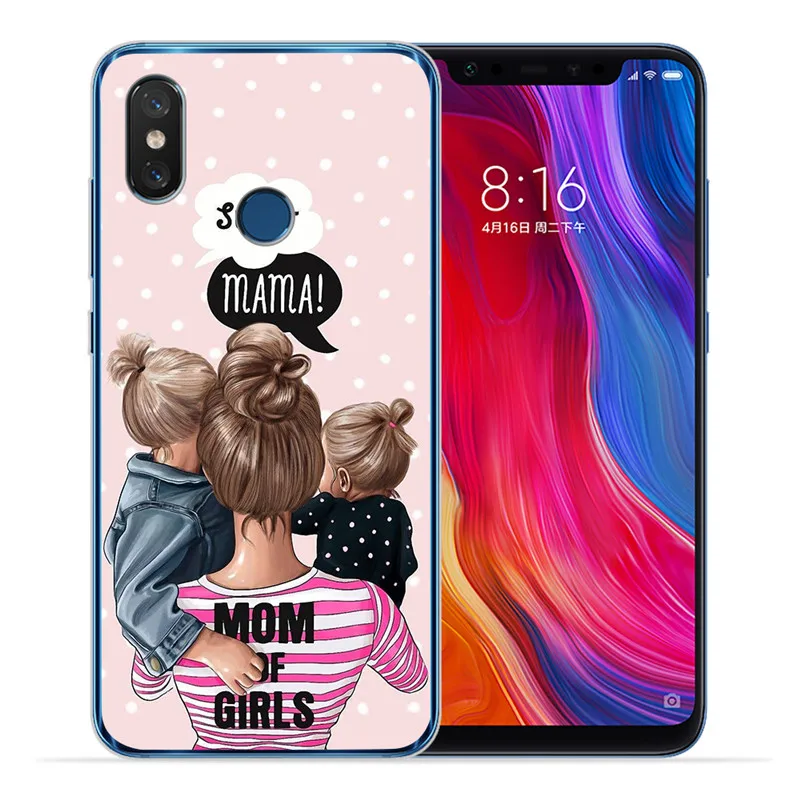 Роскошные для малыша и мамы; queen женщина для Xiaomi Redmi Mi 8 6 A2 Lite 5X 6X A1 6A 4X 4A 5 Plus Note 4 5A Prime Pro крышка чехол Coque Etui - Цвет: 1204