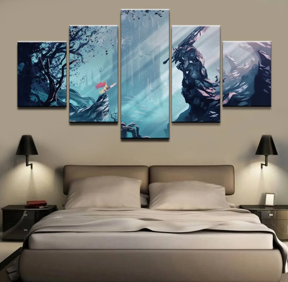 

Modern Canvas HD Print Wall Art Modular Poster Home Decor Framework 5 Pieces Anime Berserk Painting Pictures For Living Room