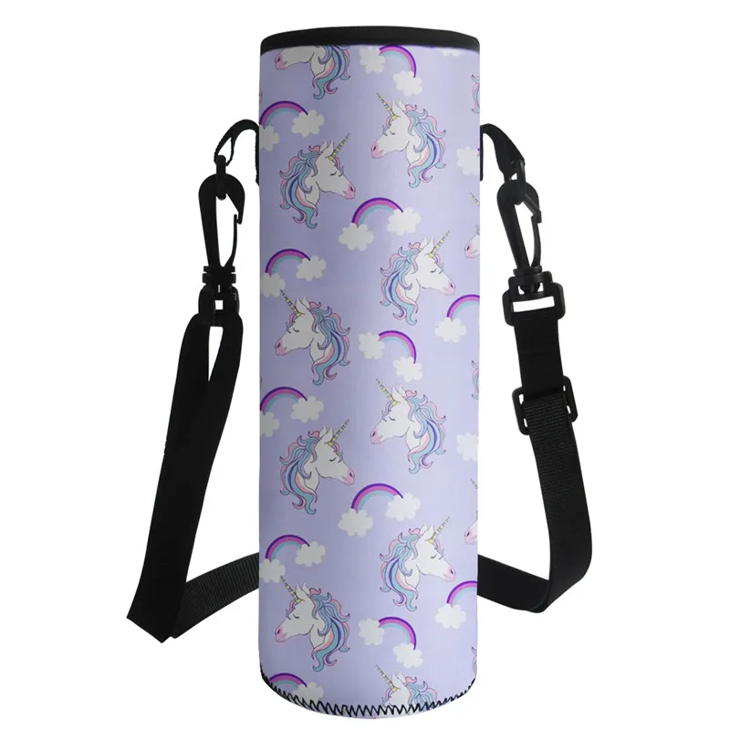 Sport Water Bottle Cover Neoprene Unicorn Insulator Sleeve Bag Case Pouch for 1000ML Water Bottle Carrier Insulated Cover Bag - Цвет: Z4695Z19