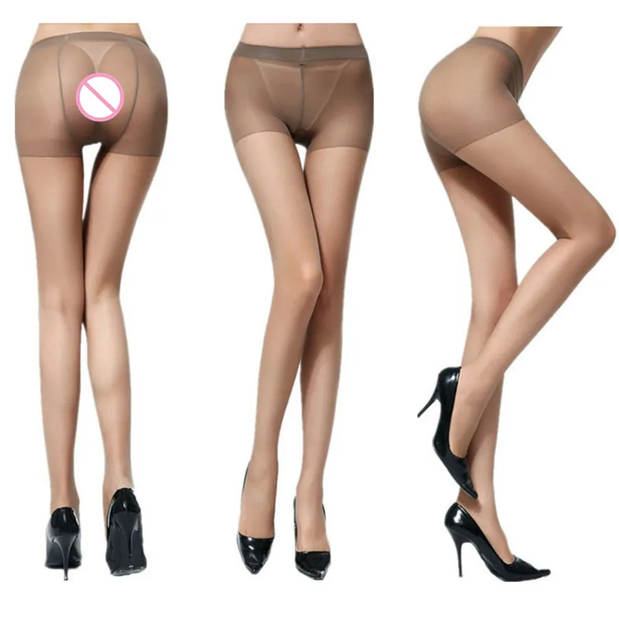 15D ультра-тонкие колготки Для женщин Классические колготки сексуальные высокие эластичные закрытые промежности колготки-нижнее белье худые ноги нейлоновые чулки F2 - Цвет: Brown Flat angle