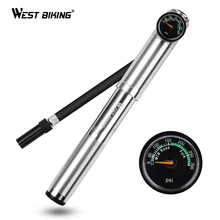 WEST BIKING Bike Pump 300 PSI  Presta/Schrader Cycling Tire Inflator Fork Bomba Bicicleta Hose MTB Road Portable Bicycle Pump