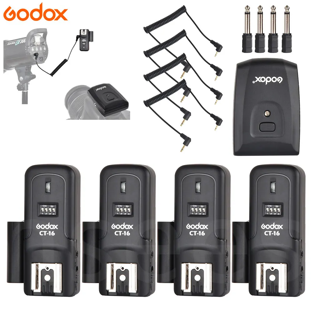 Godox CT-16 16 каналов беспроводной Радио Студия Flash Trigger передатчик + приемник набор