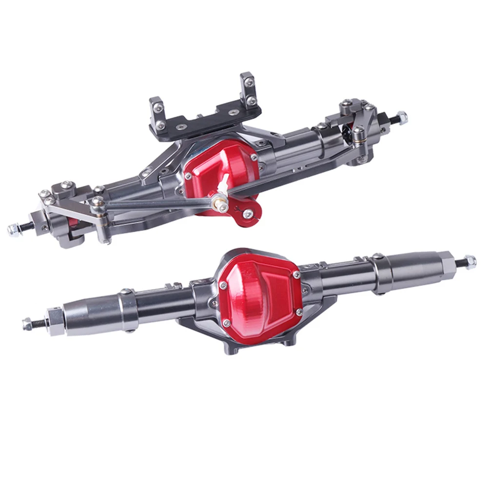 RC Car Aluminum Alloy Durable Spare Parts CNC Machined Front And Rear Axles With Arm For 1:10 Rc Crawler Axial SCX10 RC4WD