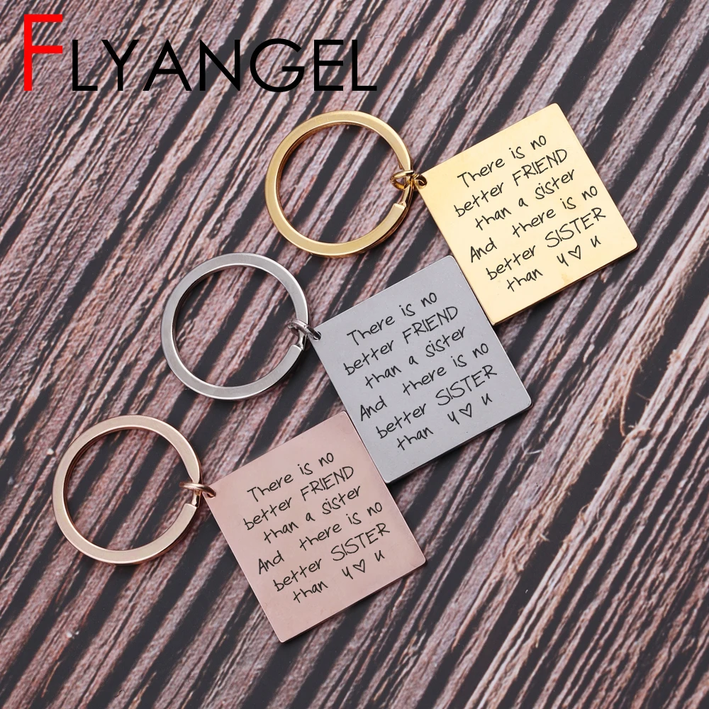 

New High Quality Best Friend Gift Engraved There Is No Better Friend Than A Sister And there Is No Better Sister Keyring Jewelry