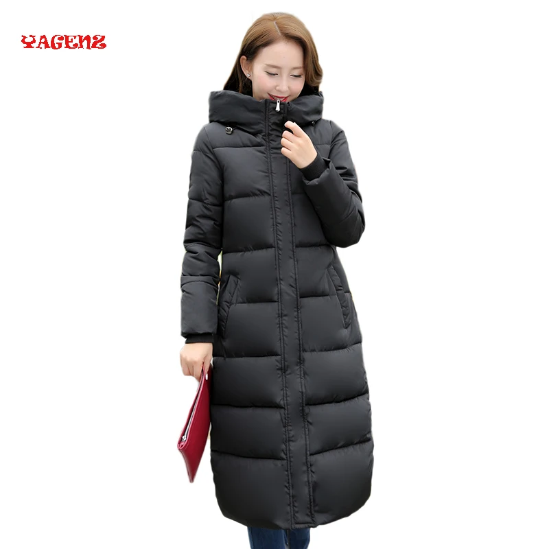 4 Types Winter Long Parkas coat Women Hooded Print Parkas Warm Cotton Wadded Coat Winter Jacket